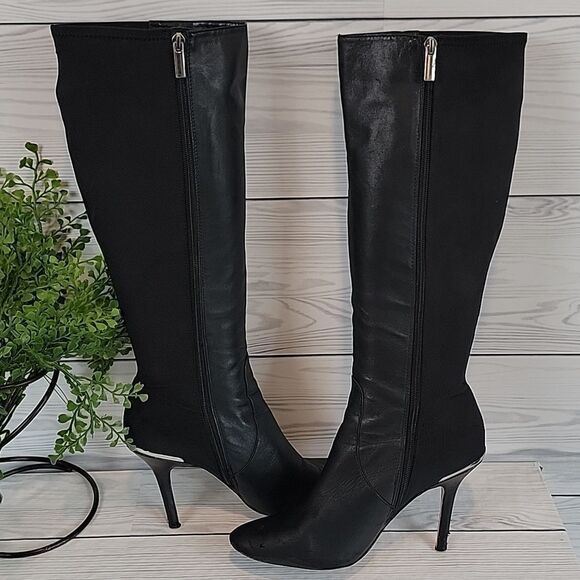 White House Black Market Coralie Knee High Boots - Black Womens Size 9m - Picture 5 of 15